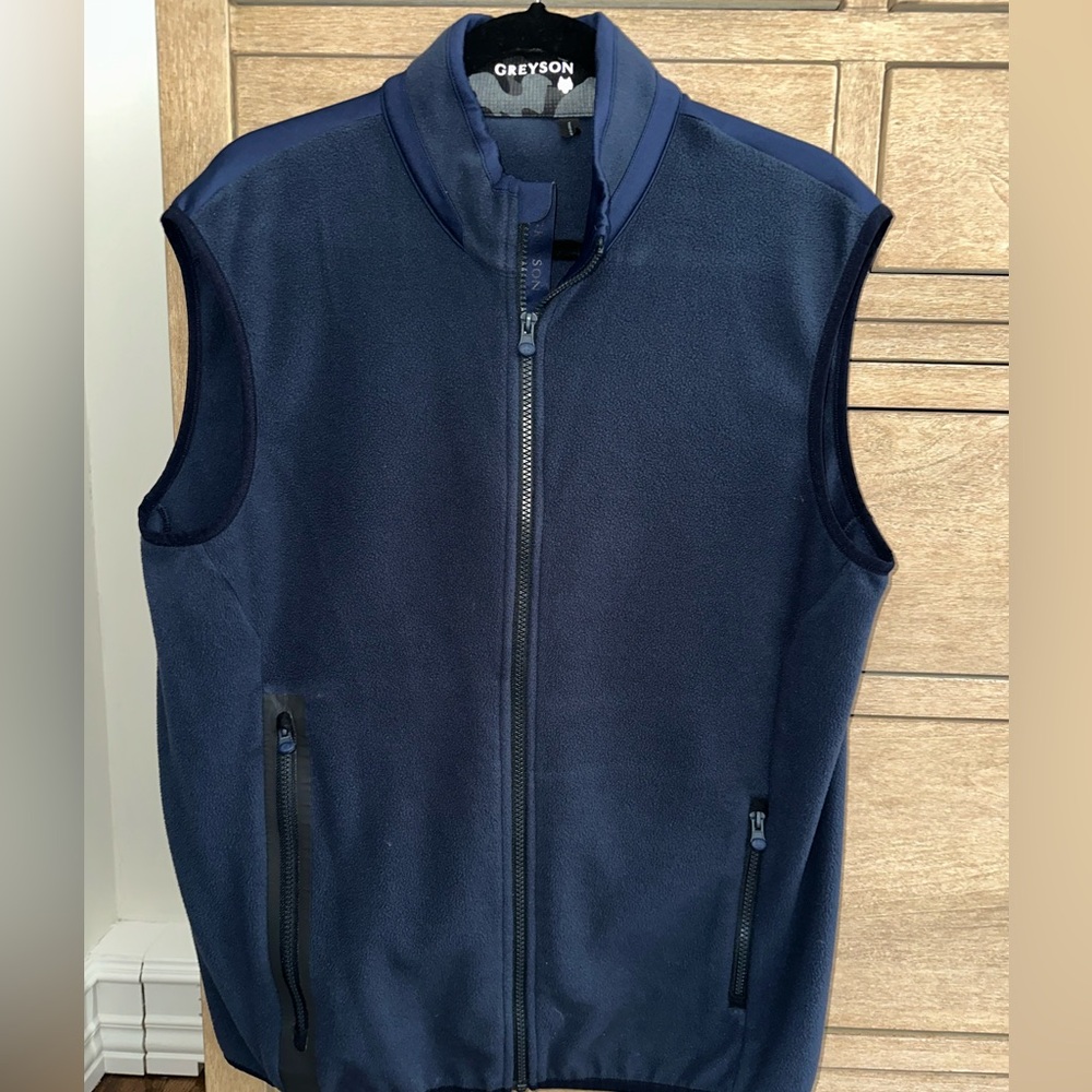 Greyson Senesqua Fleece Vest Navy (Maltese)